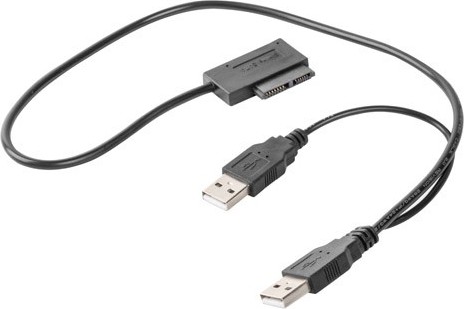 Externý adaptér GEMBIRD USB na SSD Slim SATA, DVD