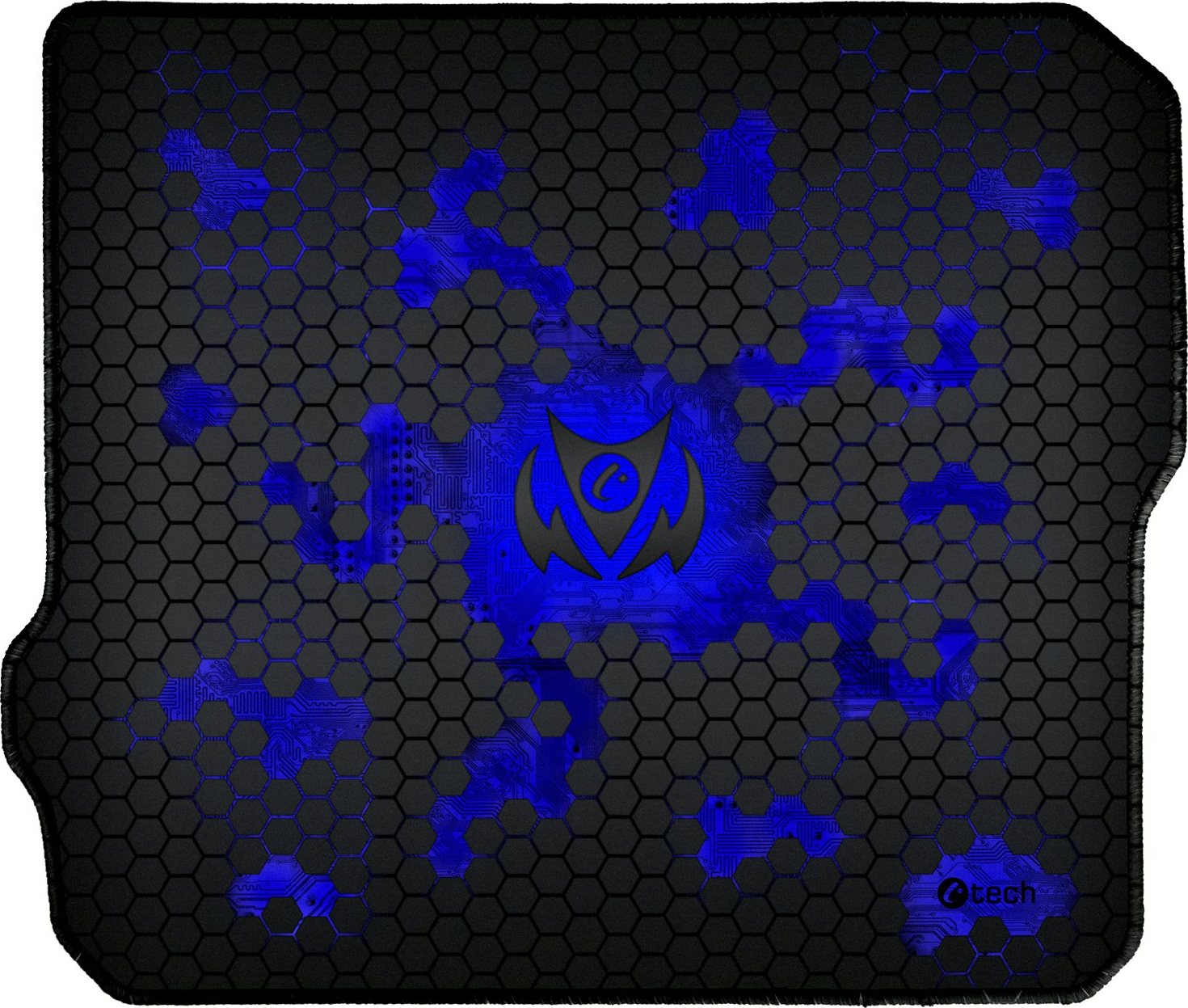 Herná podložka pod myš C-TECH ANTHEA CYBER BLUE, 320x270x4mm, obšité okraje
