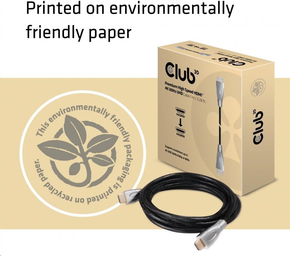 Club 3D Club3D Kabel Certifikovaný HDMI 2.0 Premium High Speed 4K60Hz UHD, 1m
