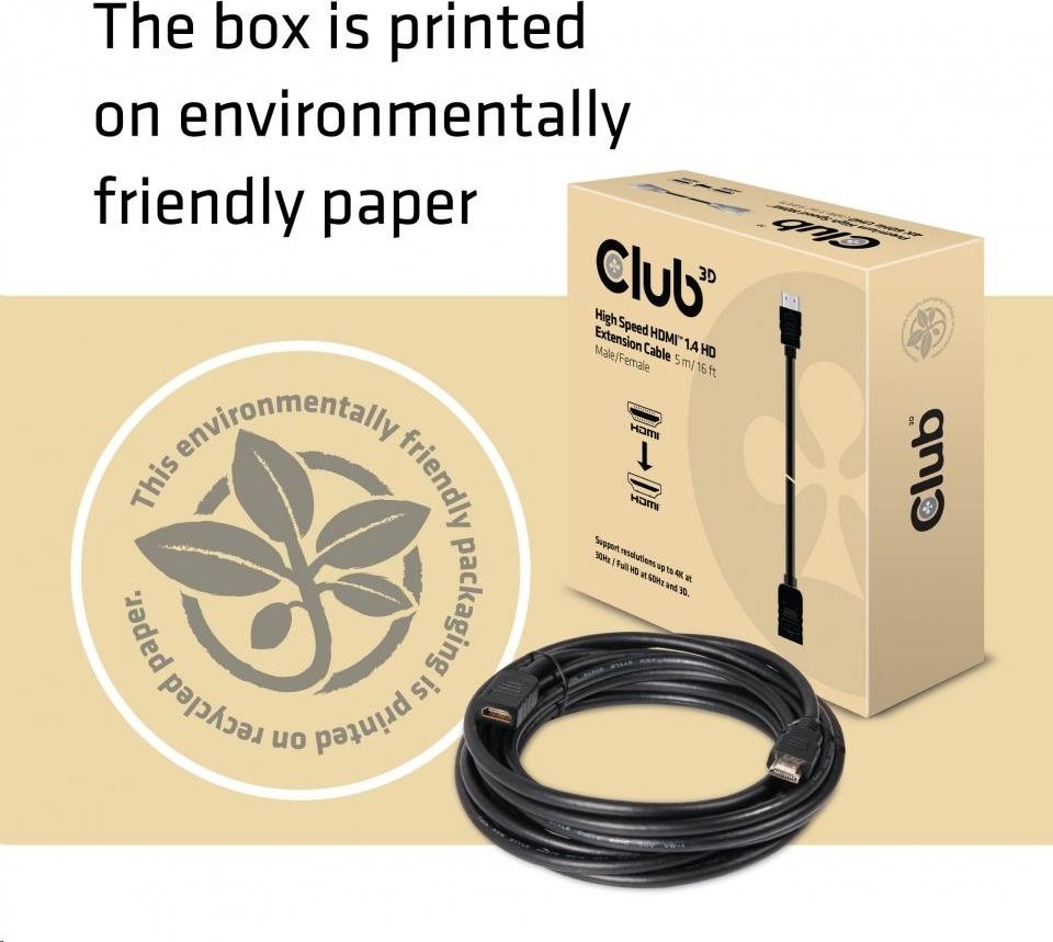 Club 3D Predlžovací kábel HDMI Club3D 1.4, 5m