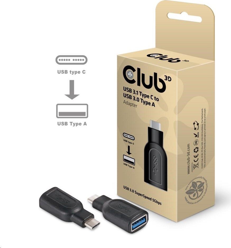 Club 3D Club3D Redukcia USB 3.1 Type-C na USB 3.0 Typ A (M/Ž)