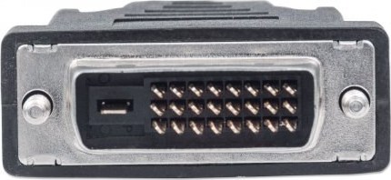 MANHATTAN HDMI samec na DVI-D 24+1 samec, dvojlinkové prepojenie, čierna farba, 1,8 m