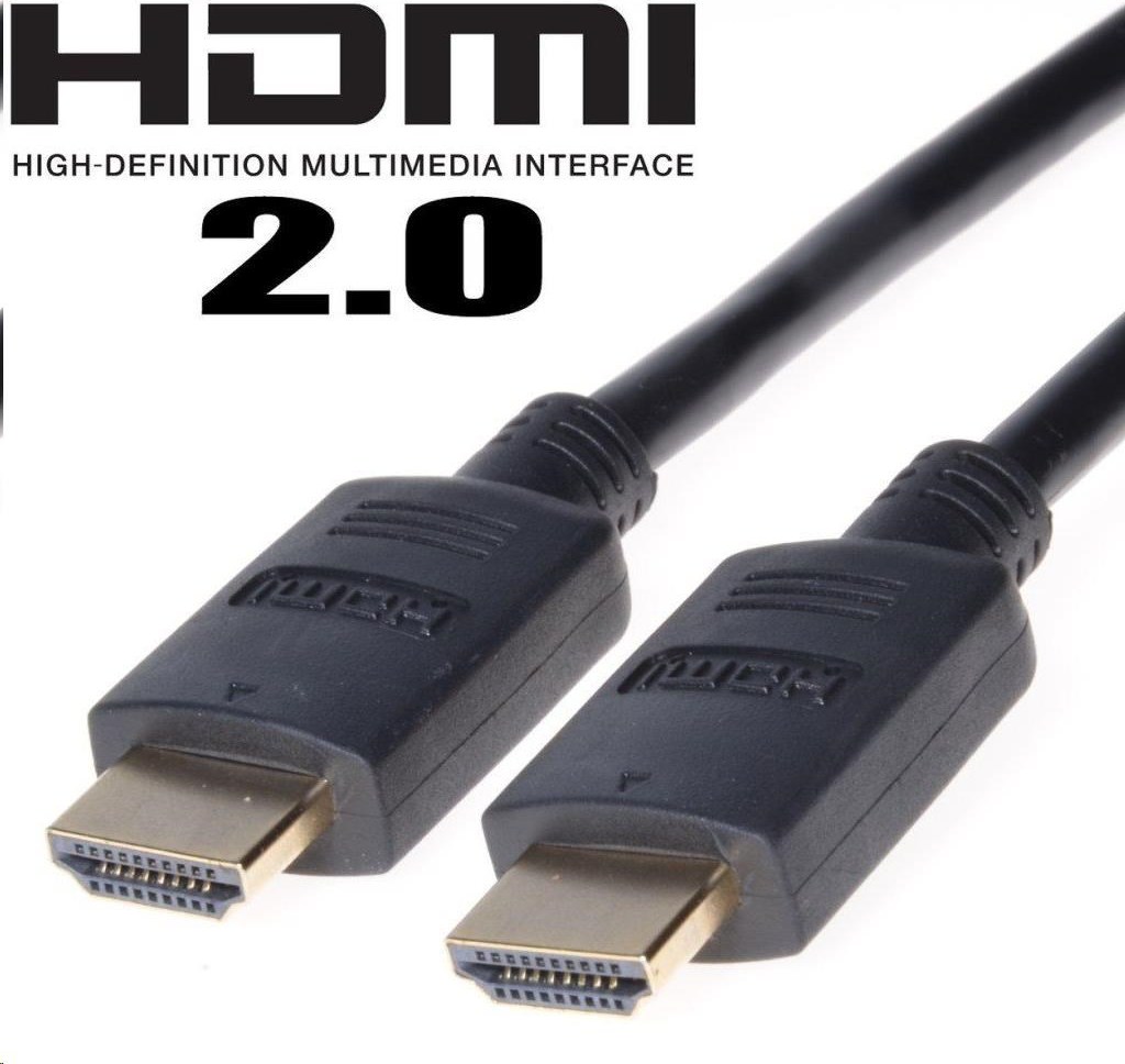 PremiumCord HDMI 2.0 Vysokorýchlostný + ethernetový kábel, pozlátené konektory, 2 m