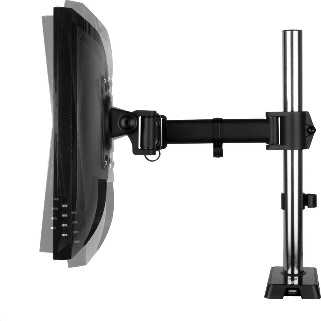 Arctic Cooling Držiak stola ARCTIC Z1 (Gen.3) pre 1x LCD do 43", nosnosť 15 kg, USB HUB, čierny