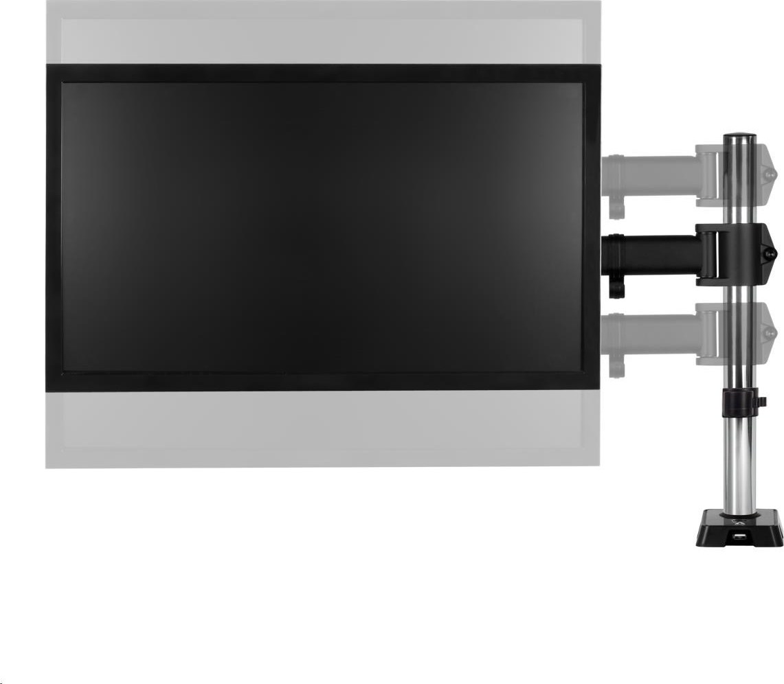 Arctic Cooling Držiak stola ARCTIC Z1 (Gen.3) pre 1x LCD do 43", nosnosť 15 kg, USB HUB, čierny