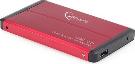 Externý box GEMBIRD pre 2.5" zariadenie, USB 3.0, SATA, červená