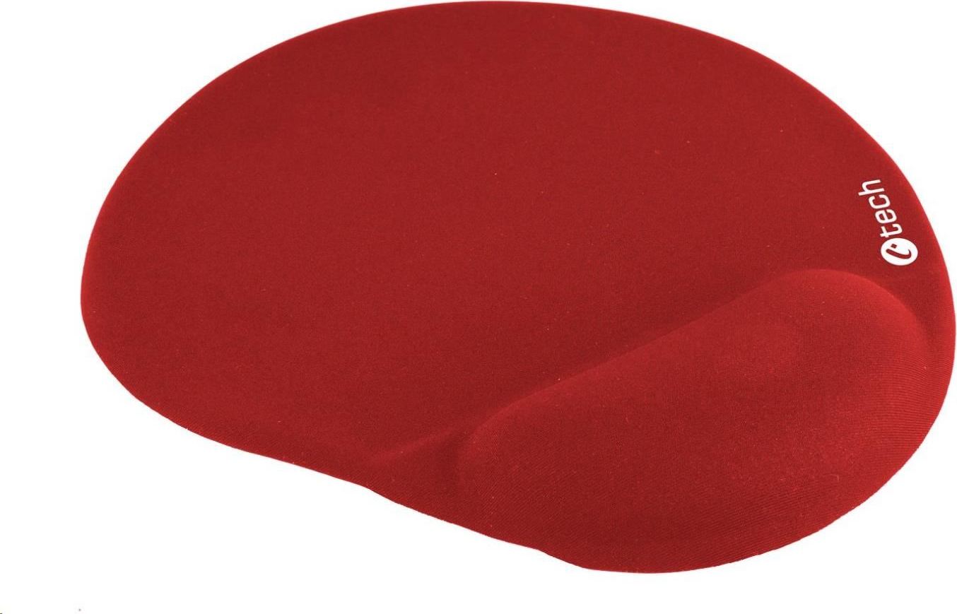 C-TECH Podložka pod myš gélová MPG-03, červená, 240x220mm
