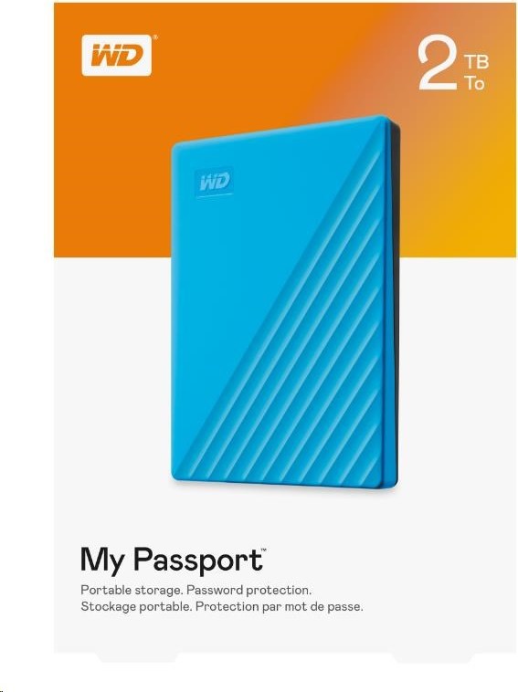 Western Digital Prenosný 2TB disk WD My Passport Ext. 2.5" USB3.0 Modrá