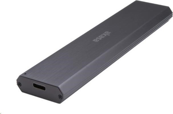 Externý box AKASA pre M.2 PCIe NVMe SSD, USB 3.1 Gen 2 Superspeed+ (podporuje 2242, 2260 a 2280), 10 Gb/s, hliník