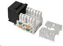 Solarix Vsuvná keystone svorkovnica CAT5E UTP RJ45 čierna 90° SXKJ-5E-UTP-BK-90