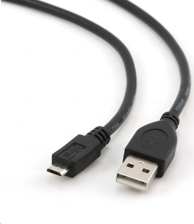 GEMBIRD Kábel CABLEXPERT USB A samec/Micro B samec 2.0, 1m, čierna vysoká kvalita