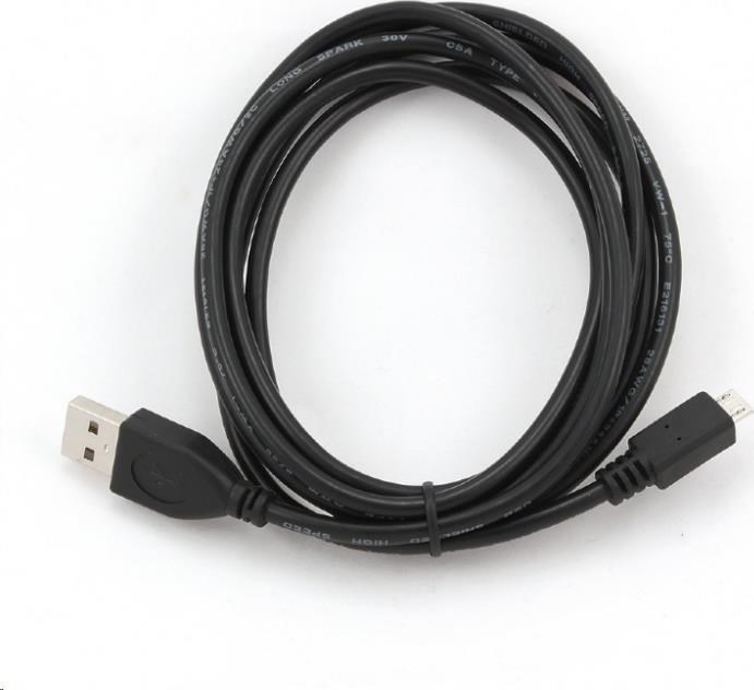 GEMBIRD Kábel CABLEXPERT USB A samec/Micro B samec 2.0, 1m, čierna vysoká kvalita
