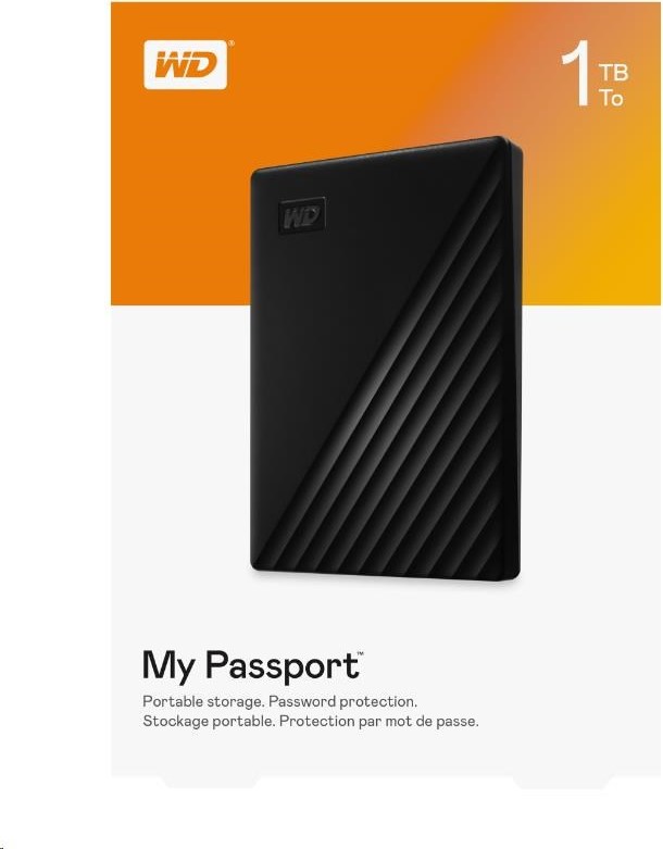 Western Digital WD My Passport prenosný 1 TB Ext, 2,5" USB3.0, WORLDWIDE 2019, čierna