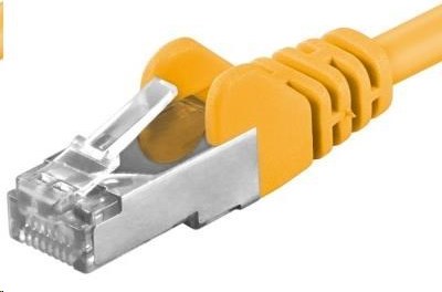 PREMIUMCORD Patch kábel CAT6a S-FTP, RJ45-RJ45, AWG 26/7 3m žltý
