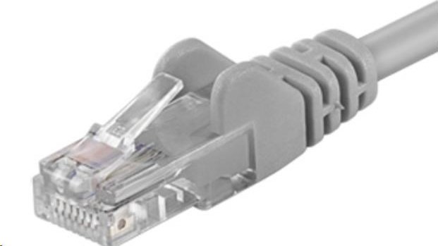 PREMIUMCORD Patch kábel UTP RJ45-RJ45 CAT5e 0.25 m sivá