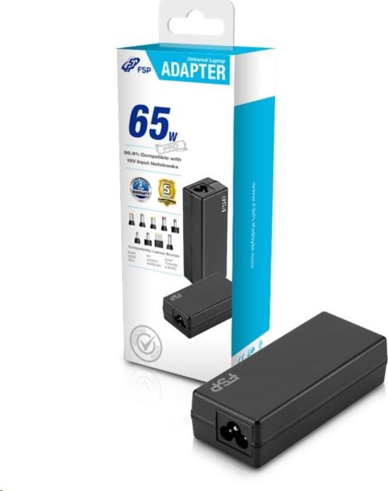 Napájací adaptér pre notebooky Fortron NB 65 PRO, 65 W, 19 V