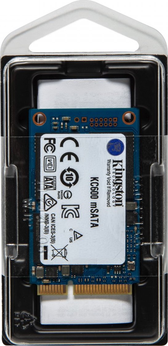 Kingston SSD 512GB KC600 SATA3 mSATA (R:550, W:520MB/s)