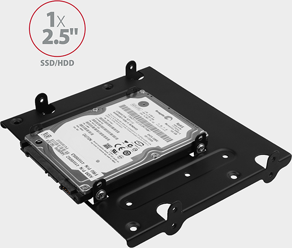 AXAGON RHD-435, kovový rám pre 4x 2.5" alebo 2x 2.5" HDD/SSD a 1x 3.5" HDD na 5.25" pozícia