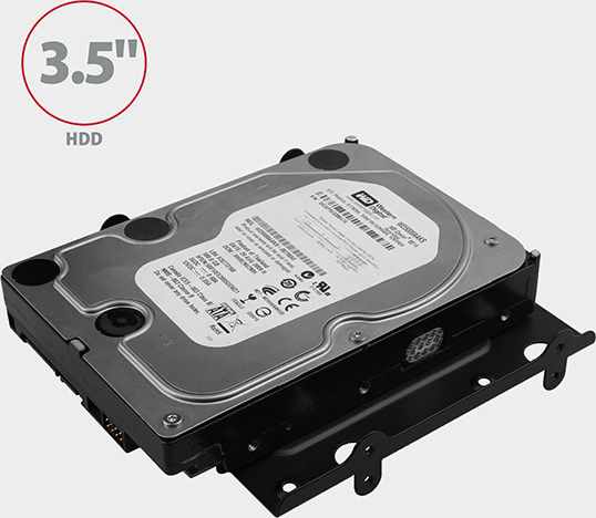 AXAGON RHD-435, kovový rám pre 4x 2.5" alebo 2x 2.5" HDD/SSD a 1x 3.5" HDD na 5.25" pozícia