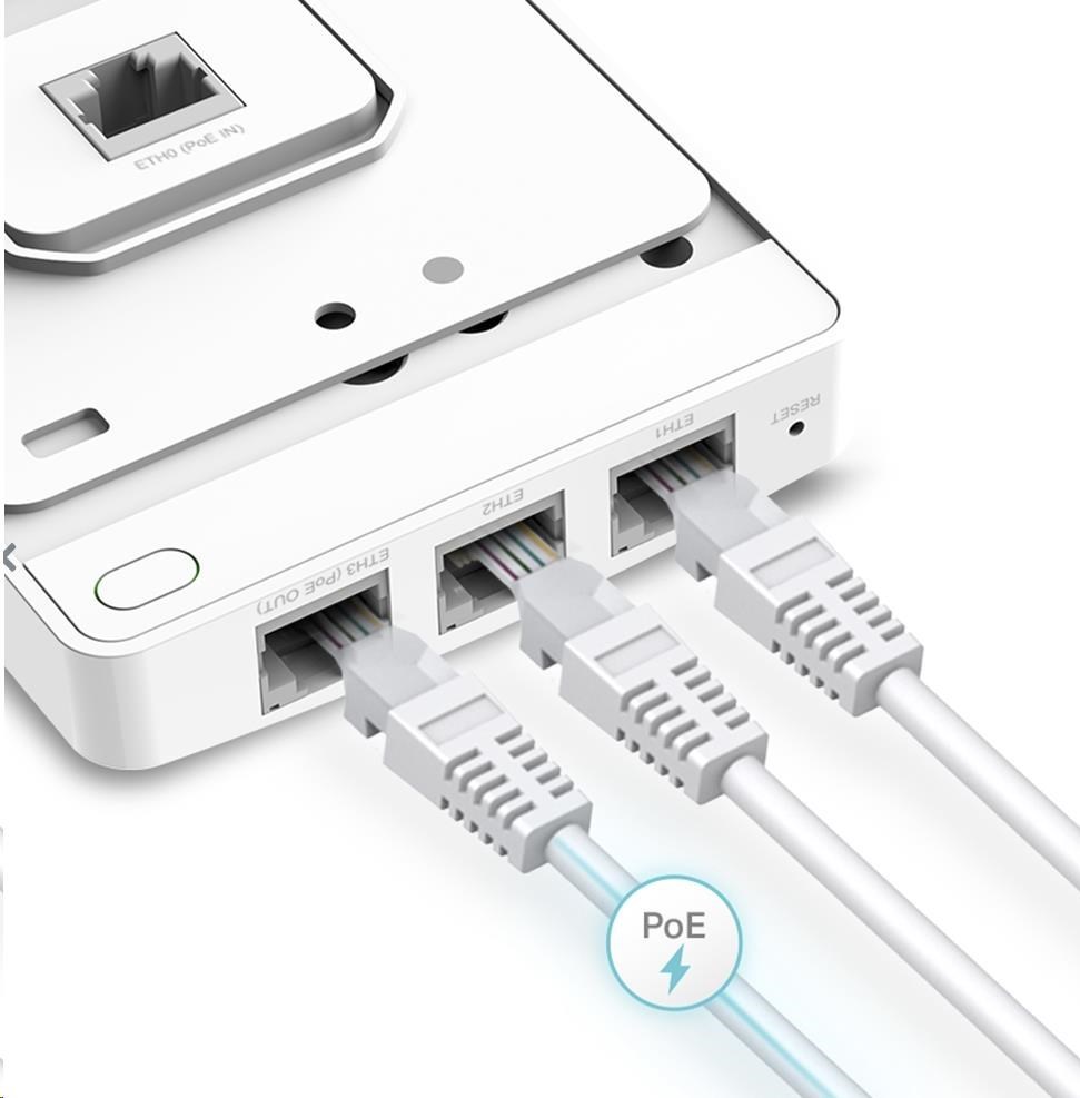 TP-Link EAP235-Wall OMADA WiFi5 AP (AC1200,2,4GHz/5GHz,4xGbELAN,1xPoE-in,1xPoE-out,13W)
