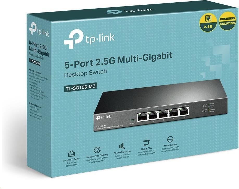 TP-Link switch TL-SG105-M2 (5x2,5GbE, fanless)