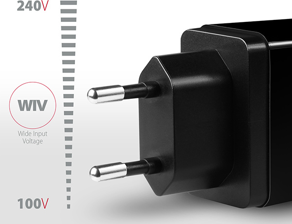 AXAGON ACU-QS24, sieťová nabíjačka QC & SMART 24 W, 2x port USB-A, QC3.0/AFC/FCP + 5V/1,2A