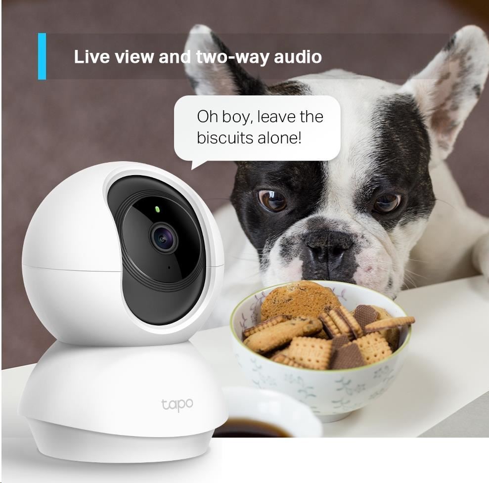 TP-Link Tapo C210 domácí/indoor kamera (3MP, 1296p, IR 10m, WiFi, micro SD card)