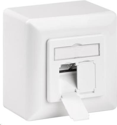 PremiumCord Sieťová zásuvka CAT 6a triedy EA na/pod omietkou 2x RJ45