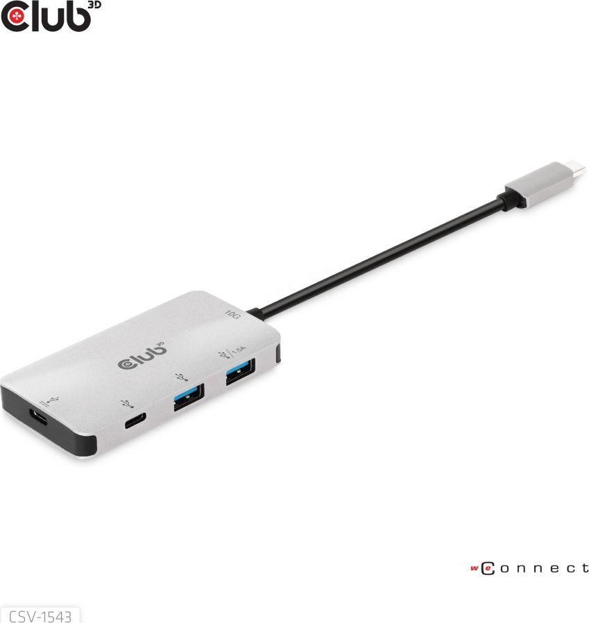 Club 3D Club3D USB-C Gen2 PD hub pre 2x USB-C 10G porty a 2x USB-A 10G porty