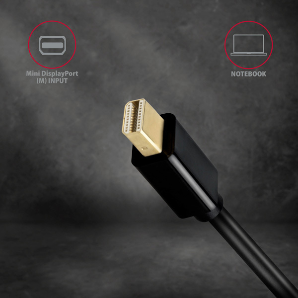 AXAGON RVDM-HI14N, Mini DisplayPort -> HDMI 1.4 redukcia/adaptér, 4K/30Hz