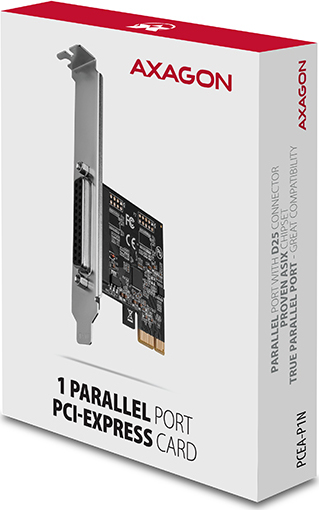 AXAGON PCEA-P1N, radič PCIe - 1x paralelný port (LPT), vrátane. LP
