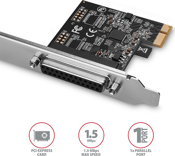 AXAGON PCEA-P1N, radič PCIe - 1x paralelný port (LPT), vrátane. LP