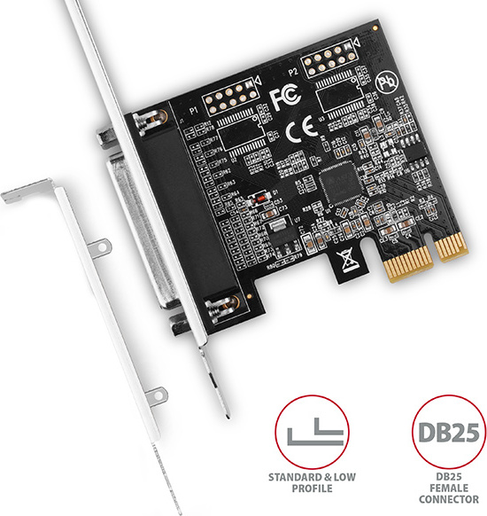 AXAGON PCEA-P1N, radič PCIe - 1x paralelný port (LPT), vrátane. LP