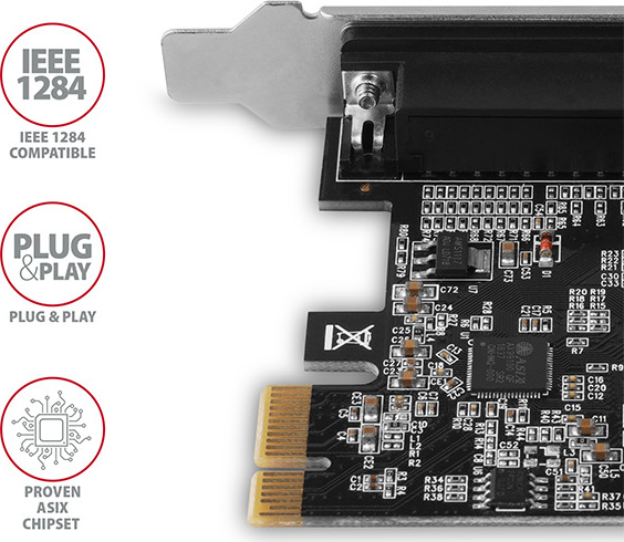 AXAGON PCEA-P1N, radič PCIe - 1x paralelný port (LPT), vrátane. LP