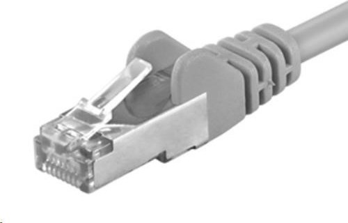 PREMIUMCORD Patch kábel CAT.6 F/UTP, RJ45-RJ45, AWG 26 1m sivá