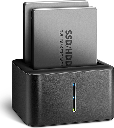 AXAGON ADSA-D25, USB 3.2 Gen 1 - 2x SATA 6G 2.dokovacia stanica 5" SSD/HDD CLONE MINI