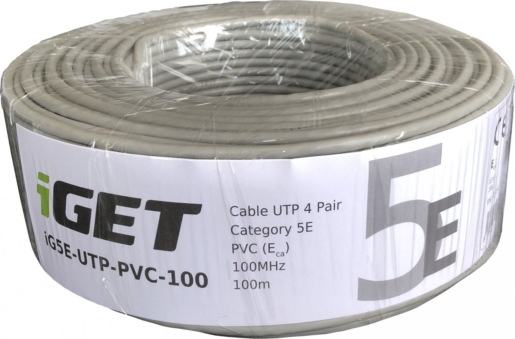iGet CAT5E UTP PVC sieťový kábel 100m/role
