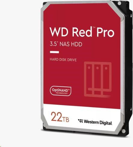 Western Digital WD RED Pro NAS WD221KFGX 22 TB SATAIII/600 512 MB cache, 268 MB/s, CMR