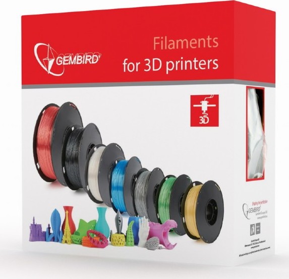 GEMBIRD Tlačová struna (filament) PLA, 1,75 mm, 1 kg, červená