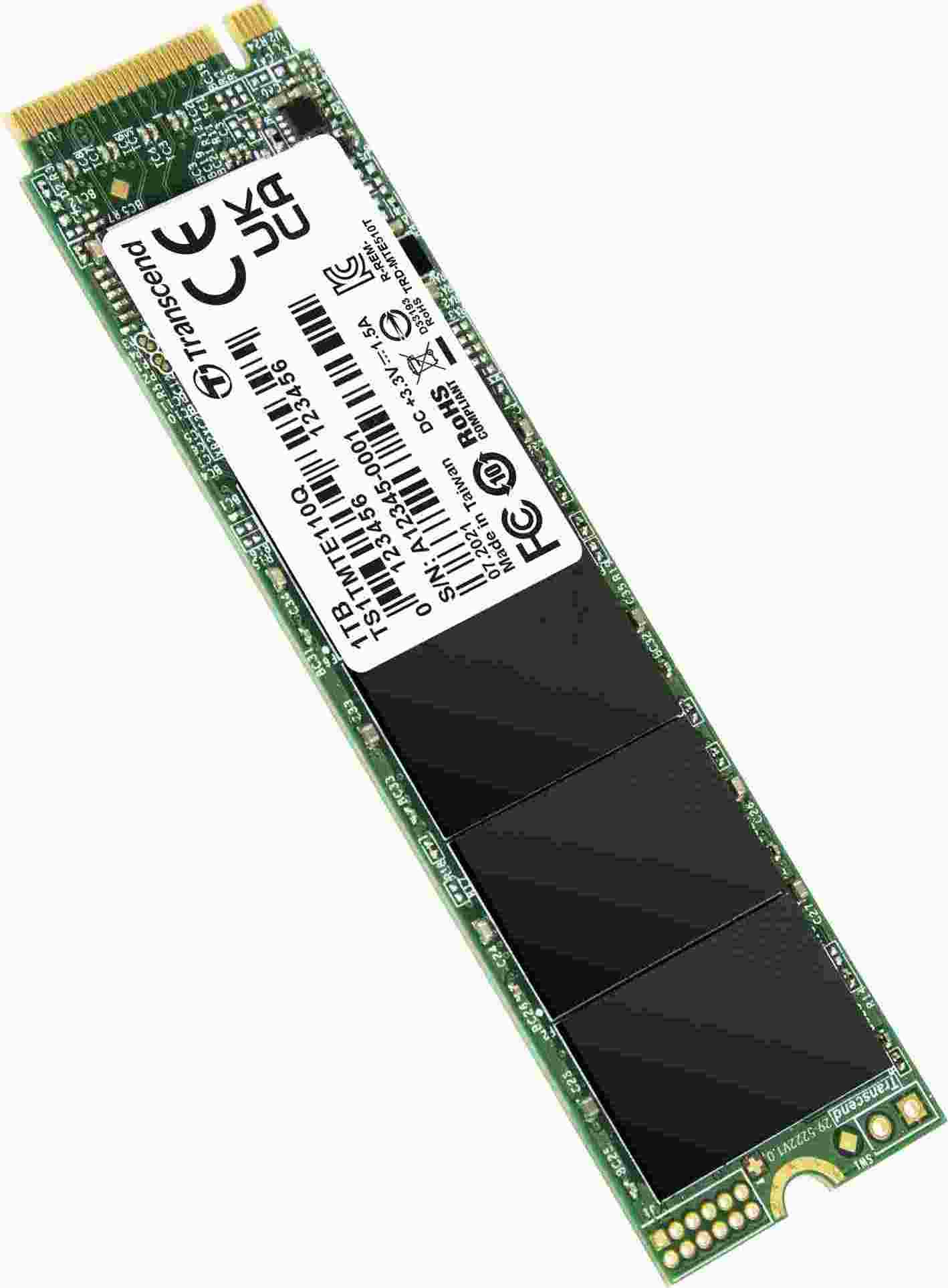 TRANSCEND SSD 110Q 1TB, M.2 2280, PCIe Gen3x4, NVMe, M-Key, QLC, bez DRAM