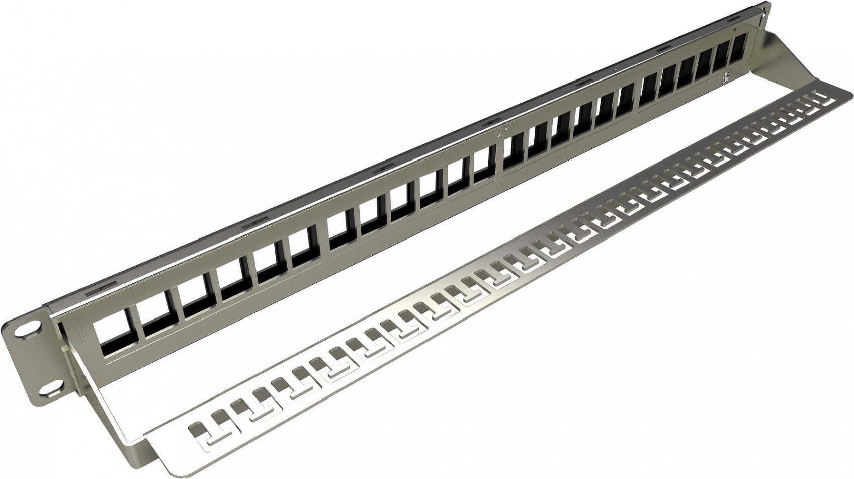 Solarix Modulárny nemontovaný patch panel 24 portov 1U SX24M-0-STP-BK-UNI-N
