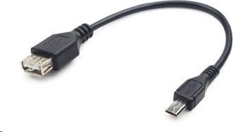 Kábel USB GEMBIRD 2.0 A-Micro B, OTG, 15 cm (F/M, pre tablet a smartfón)