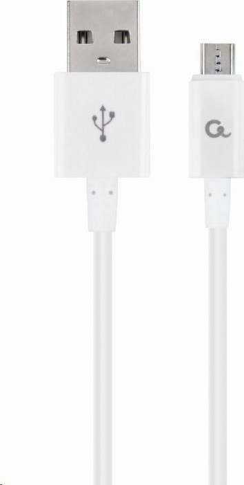 GEMBIRD Kabel MicroUSB - USB, 1m, bílá