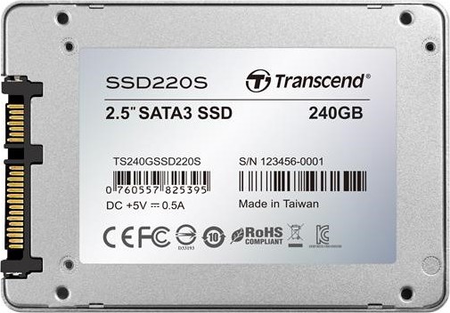 TRANSCEND SSD 220S 240GB, SATA III 6Gb/s, TLC, hliníkové puzdro