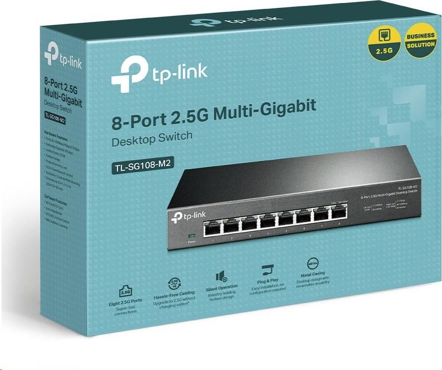 TP-Link switch TL-SG108-M2 (8x2,5GbE, fanless)