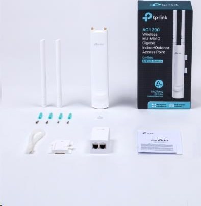 TP-Link EAP225-Outdoor-venkovní OMADA WiFi5 AP (AC1200,2,4GHz/5GHz,1xGbELAN,1xPoE-in)