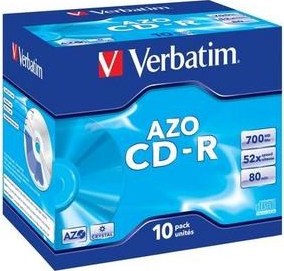 VERBATIM CD-R(10-Pack)Jewel/Crystal/DLP/52x/700MB