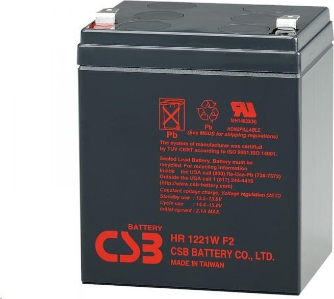 NoName Olovená batéria CSB 12V 5,1Ah HighRate F2 (HR1221WF2)