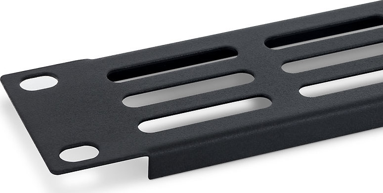 TRITON 19" 1U perforovaný oválny držiak 36 x 6 mm, čierny