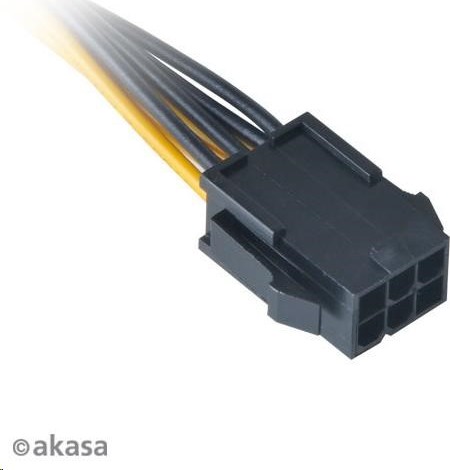 AKASA redukčný kábel zo 6pin PCIe na 8pin ATX 12V, 15cm